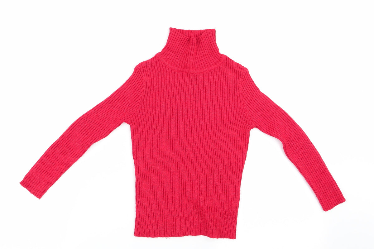 Additional front view of Tu girls’ red jumper, size 6, years - subtle glitter effect