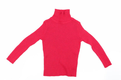 Additional front view of Tu girls’ red jumper, size 6, years - subtle glitter effect