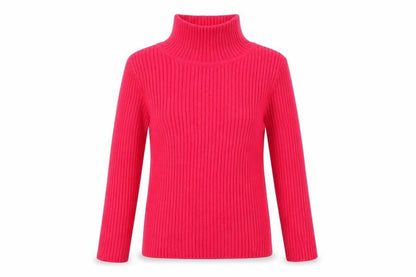 Front view of Tu girls’ red jumper, size 6, years - subtle glitter effect