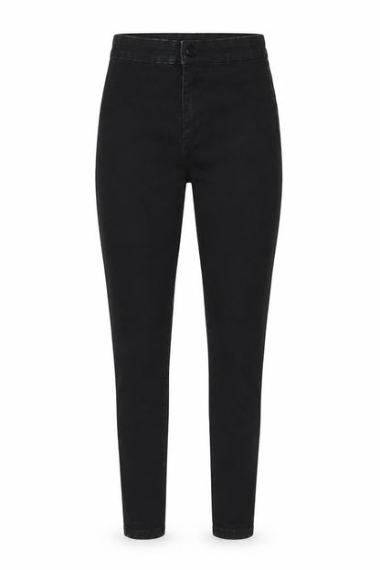 Front view of Denim Co women’s black skinny jeans, size UK 8, 32-inch leg