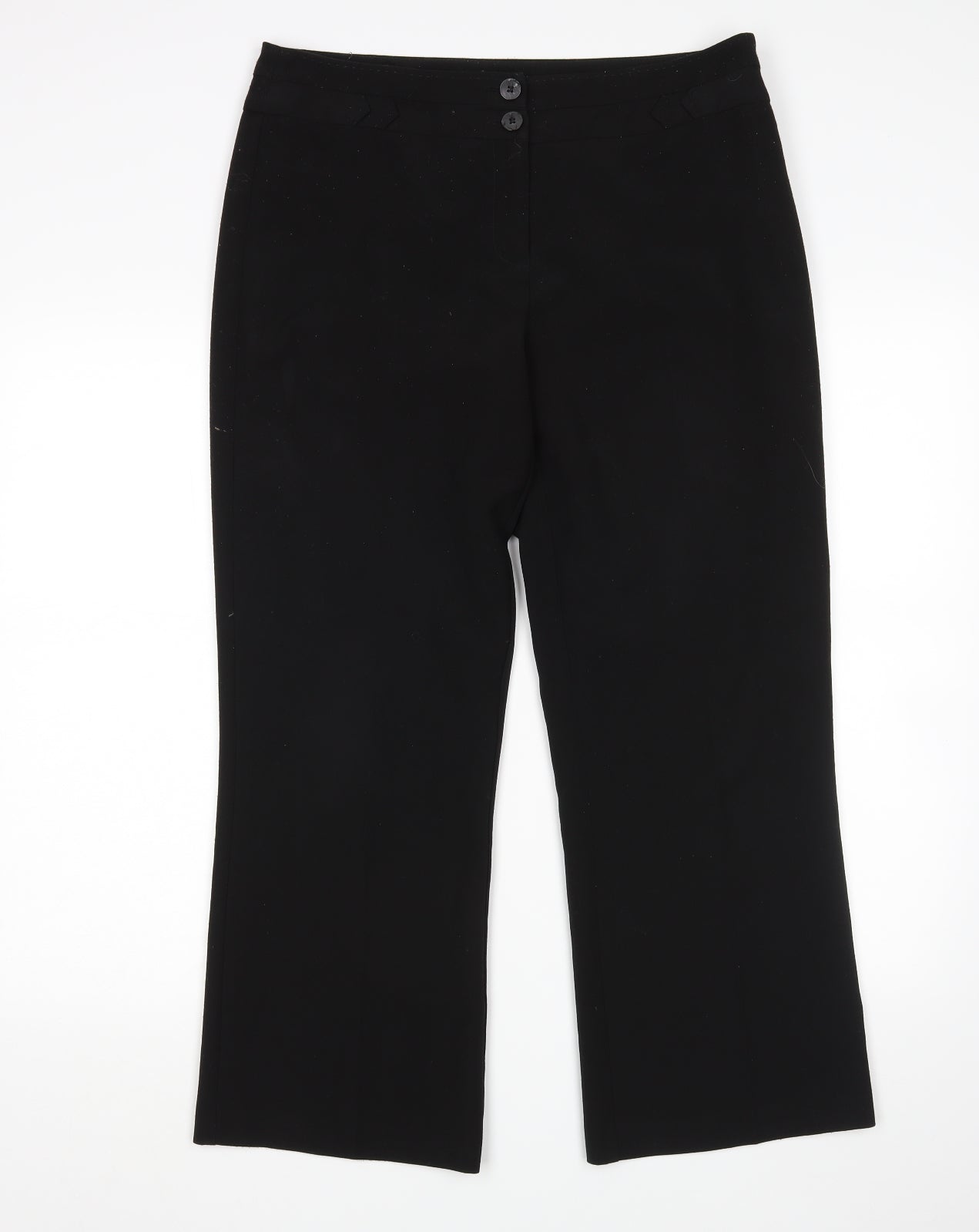 Womens UK Size 12 Mia Moda Regular Fit  Black Trousers