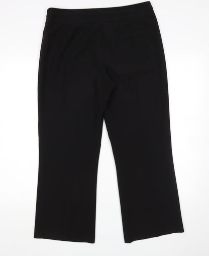 Womens UK Size 12 Mia Moda Regular Fit  Black Trousers