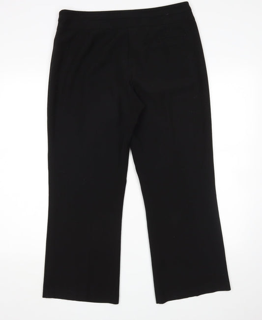 Womens UK Size 12 Mia Moda Regular Fit  Black Trousers