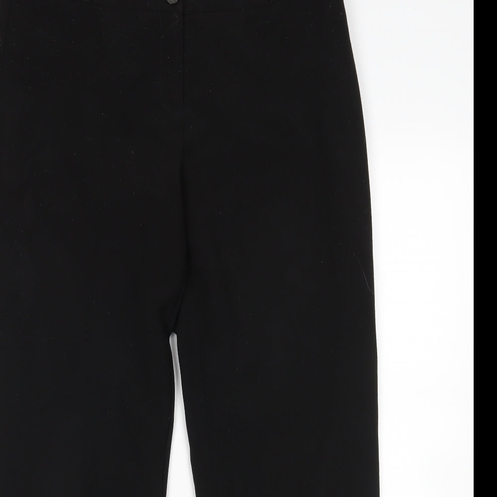 Womens UK Size 12 Mia Moda Regular Fit  Black Trousers