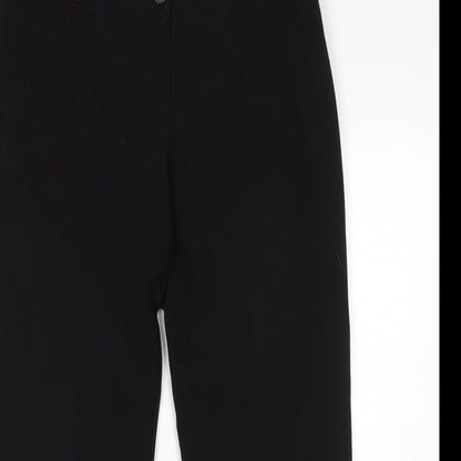 Womens UK Size 12 Mia Moda Regular Fit  Black Trousers