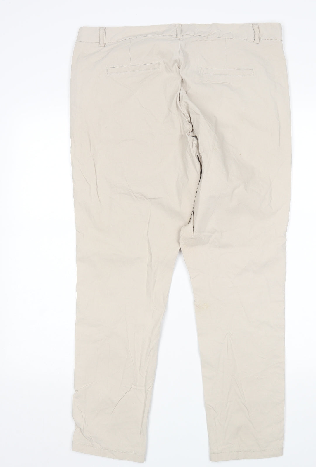 Womens UK Size 14 Street One Regular Fit Chino Beige Trousers