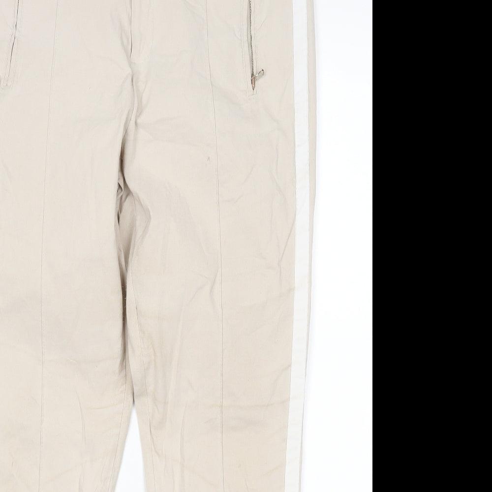 Womens UK Size 14 Street One Regular Fit Chino Beige Trousers