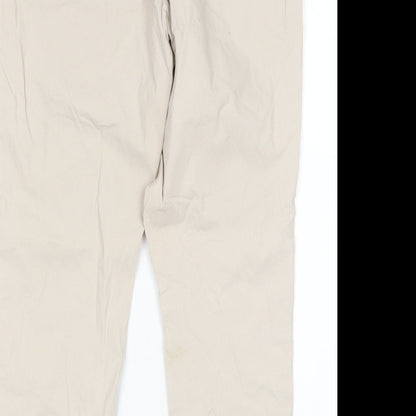 Womens UK Size 14 Street One Regular Fit Chino Beige Trousers