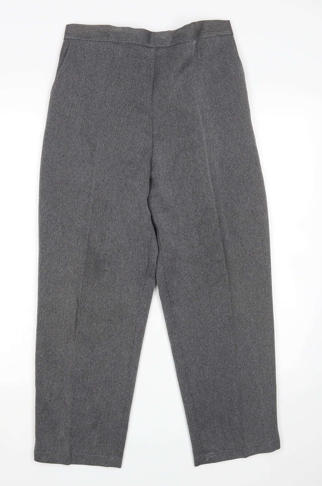 Womens UK Size 16 Preworn Regular Fit Cropped Grey Trousers