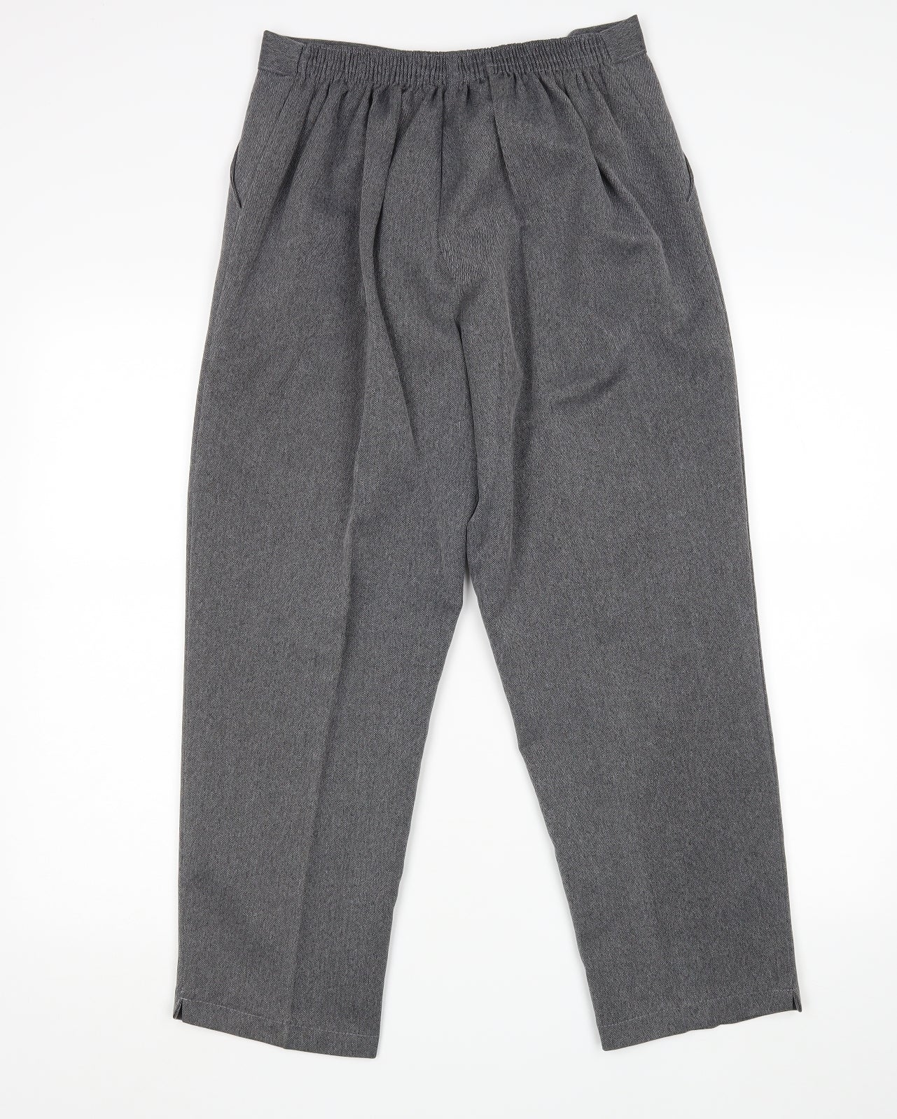 Womens UK Size 16 Preworn Regular Fit Cropped Grey Trousers