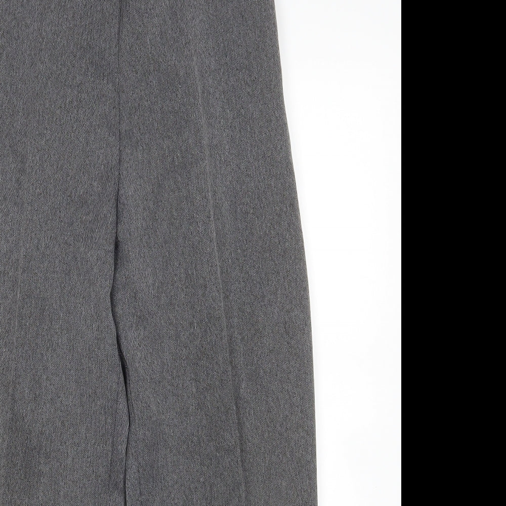 Womens UK Size 16 Preworn Regular Fit Cropped Grey Trousers