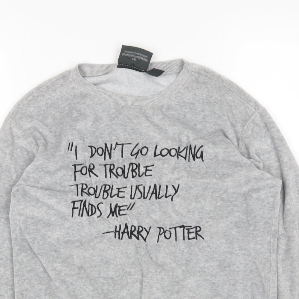 Atmosphere Womens Grey   Top Pyjama Top Size 8  - harry potter
