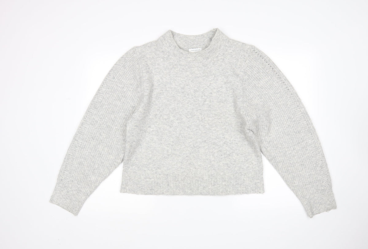 Front view of Topshop women’s grey jumper, size L