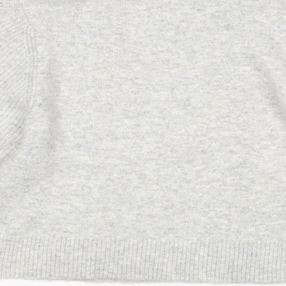 Brand and care label for Topshop women’s grey jumper, size L