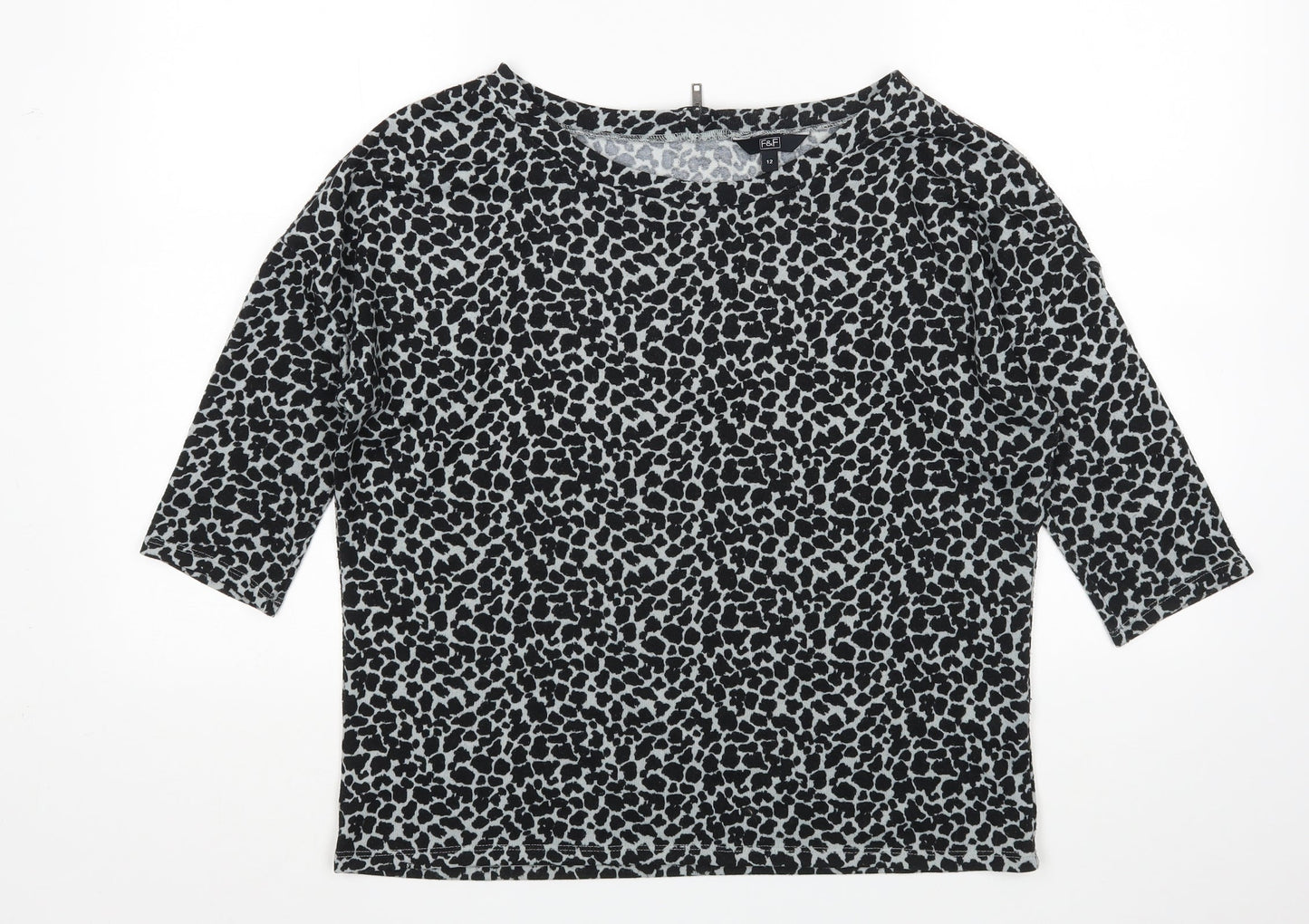 F&F Womens Multicoloured Animal Print  Pullover Jumper Size 12