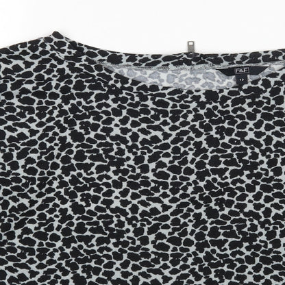 F&F Womens Multicoloured Animal Print  Pullover Jumper Size 12