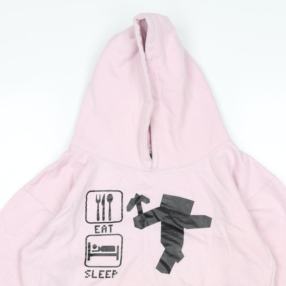Club Classic Girls Pink   Pullover Hoodie Size 12-13 Years  - minecraft