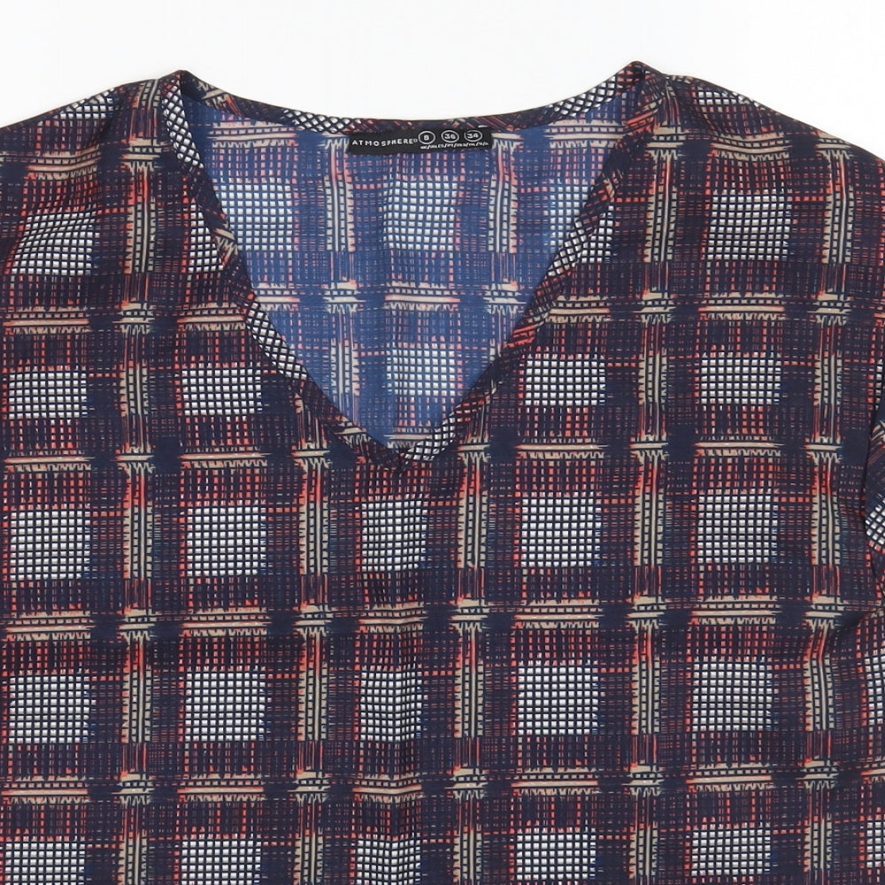 Womens UK Size 8 Atmosphere Multicoloured Basic Blouse