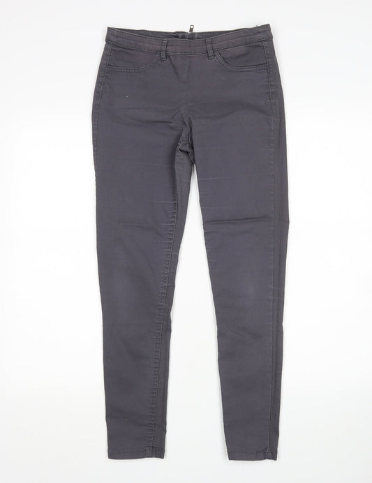 Womens UK Size 8 H&M Regular Fit Skinny Grey Jeans