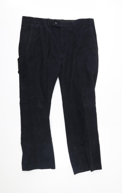 Womens UK Size 38 Preworn Regular Fit  Blue Trousers
