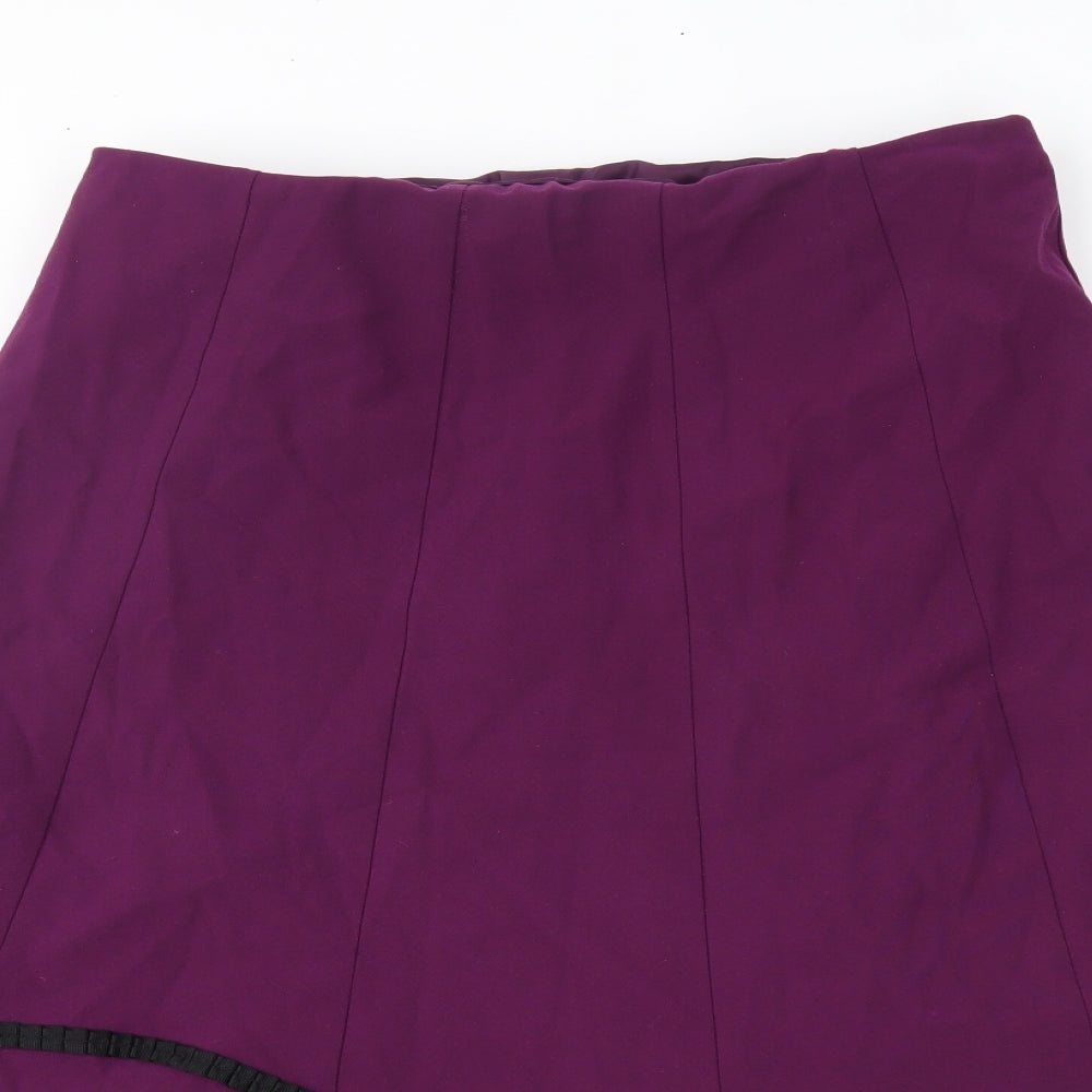 M&S Womens Purple   A-Line Skirt Size 16