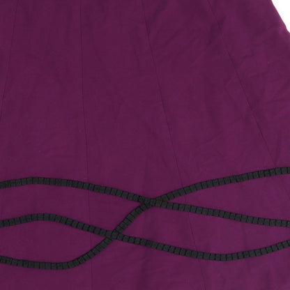 M&S Womens Purple   A-Line Skirt Size 16