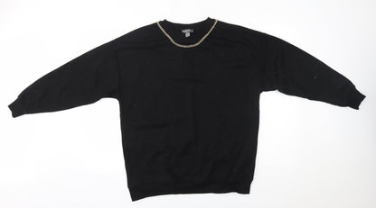 Primark Womens Black   Pullover Jumper Size XS  - with chain
