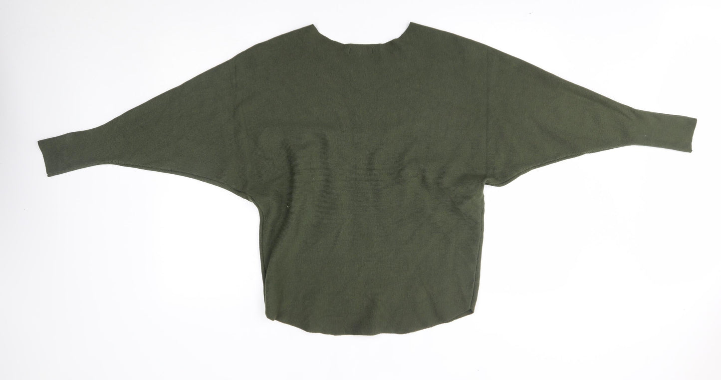 M&D fashion Womens Green   Pullover Jumper One Size
