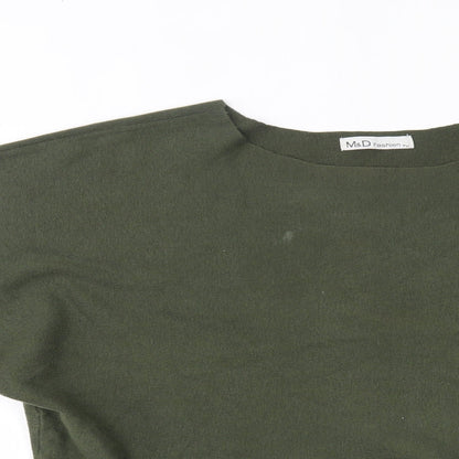 M&D fashion Womens Green   Pullover Jumper One Size