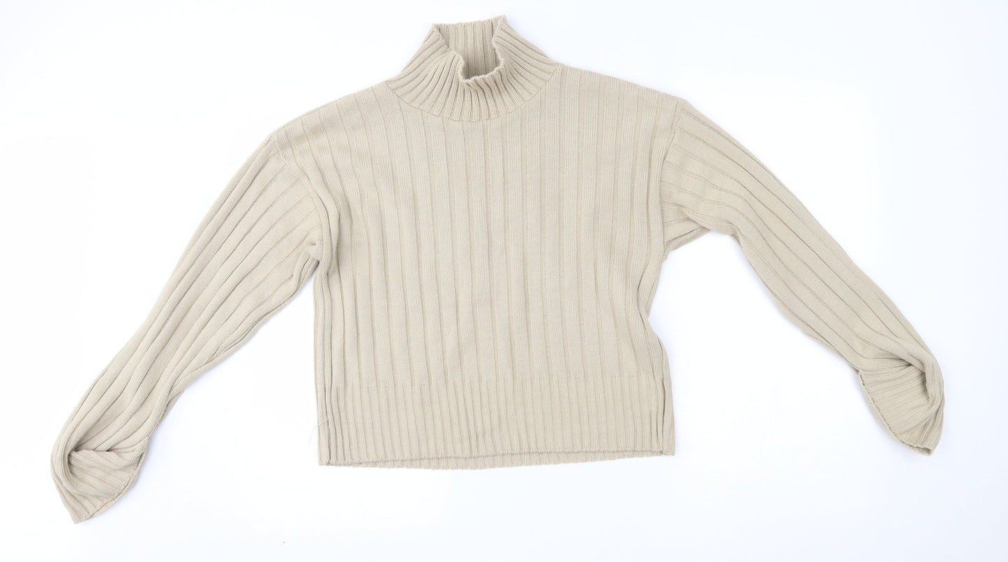Womens UK Size S Preworn Beige Pullover Jumper