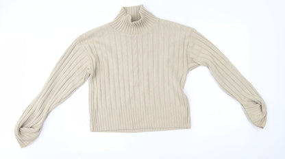 Womens UK Size S Preworn Beige Pullover Jumper