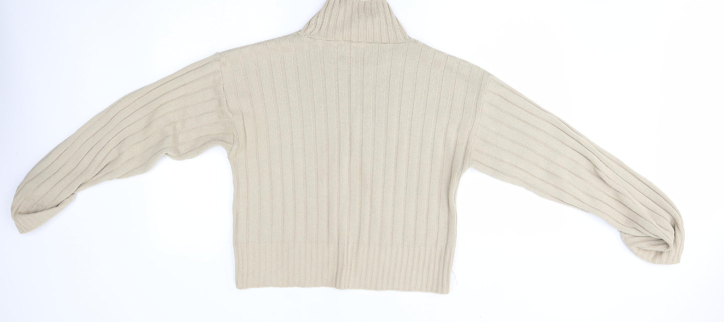 Womens UK Size S Preworn Beige Pullover Jumper