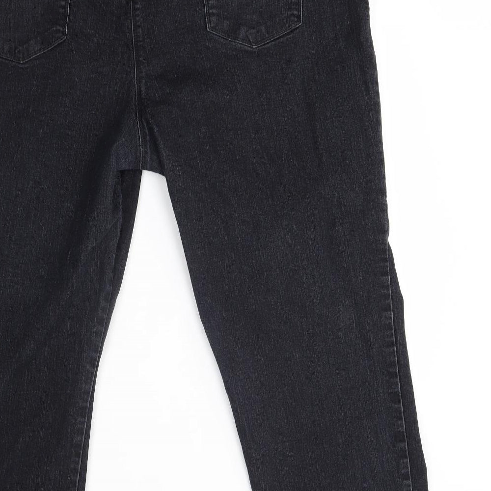 Womens UK Size 44 in Preworn Regular Fit Capri Black Jeans