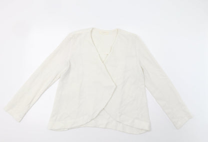 Additional front view of Elodie women’s white jacket blazer, size L