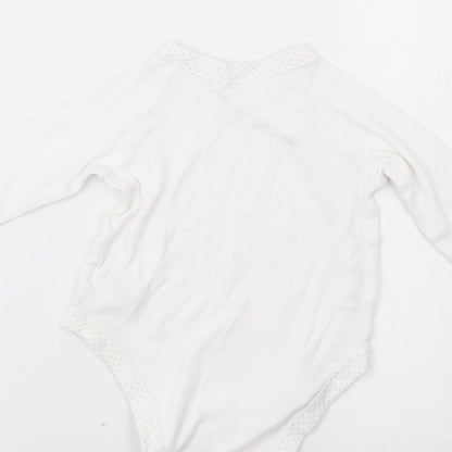 Baby Boutique Baby White   Leotard One-Piece Size 9-12 Months