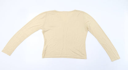 Debbie Morgan Womens Yellow   Pullover Jumper Size M