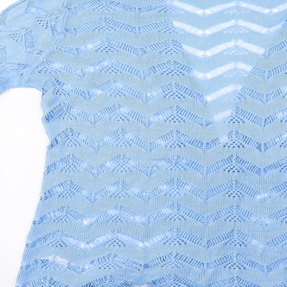 Womens UK Size 14 Julipa Blue Cardigan Jumper
