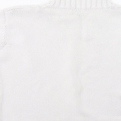 Womens UK Size M South White Pullover Jumper