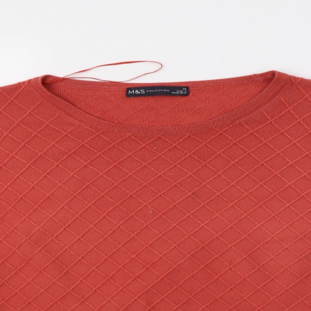 Womens UK Size 20 M&S Red Pullover Jumper
