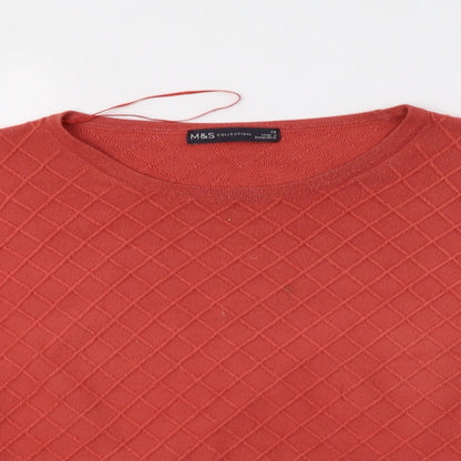 Womens UK Size 20 M&S Red Pullover Jumper