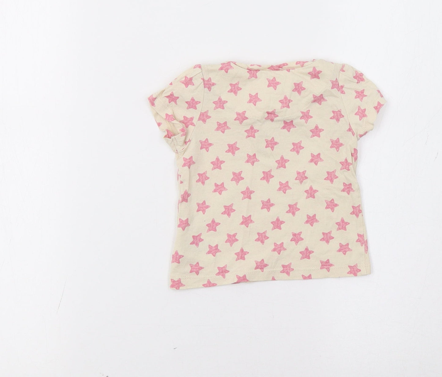 Mothercare Baby Beige   Basic T-Shirt Size 3-6 Months  - Star Print