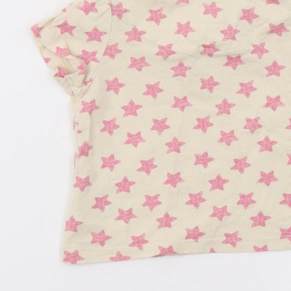 Mothercare Baby Beige   Basic T-Shirt Size 3-6 Months  - Star Print