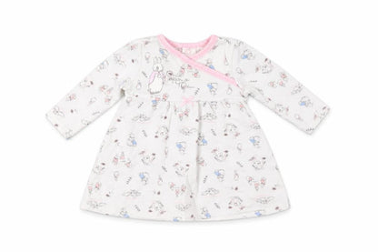 Front view of Tu White Floral Fit & Flare, size 3-6, Months - Rabbit