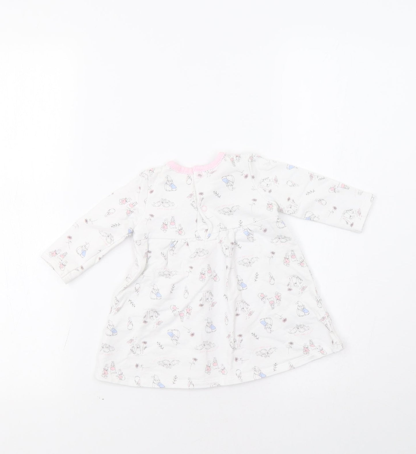 TU  White Floral  Fit & Flare  Size 3-6 Months  - Rabbit