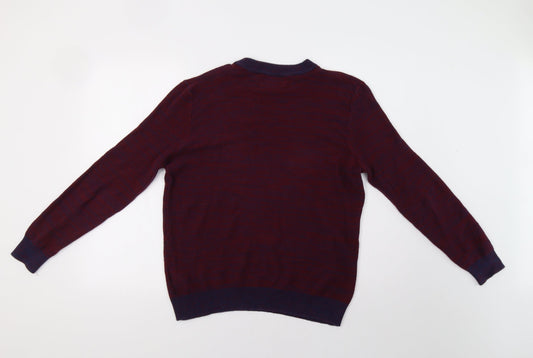 Topman Mens Red   Pullover Jumper Size M