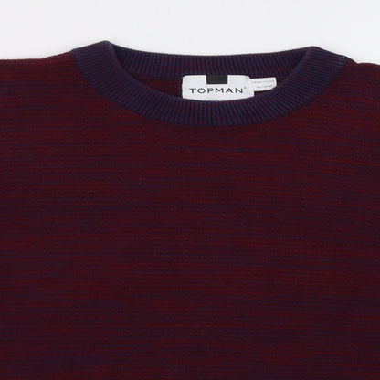 Topman Mens Red   Pullover Jumper Size M