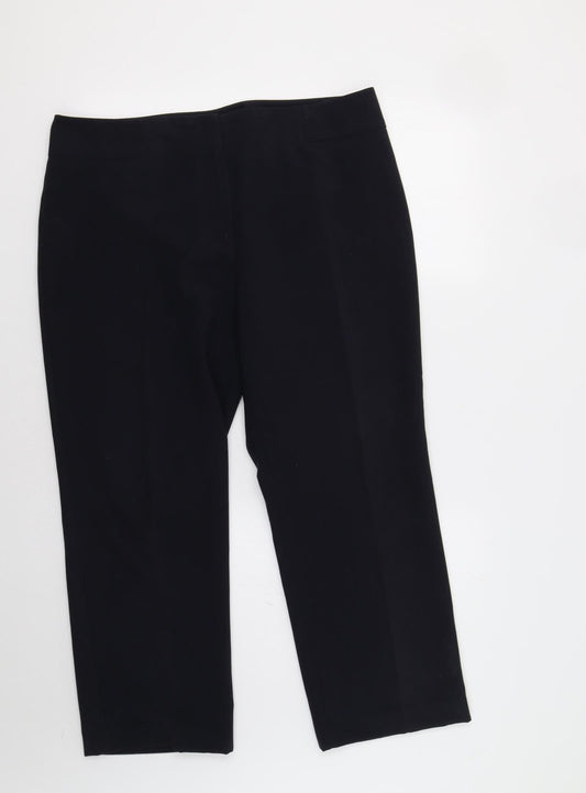 Womens UK Size 16 M&S Regular Fit Dress Pants Blue Trousers
