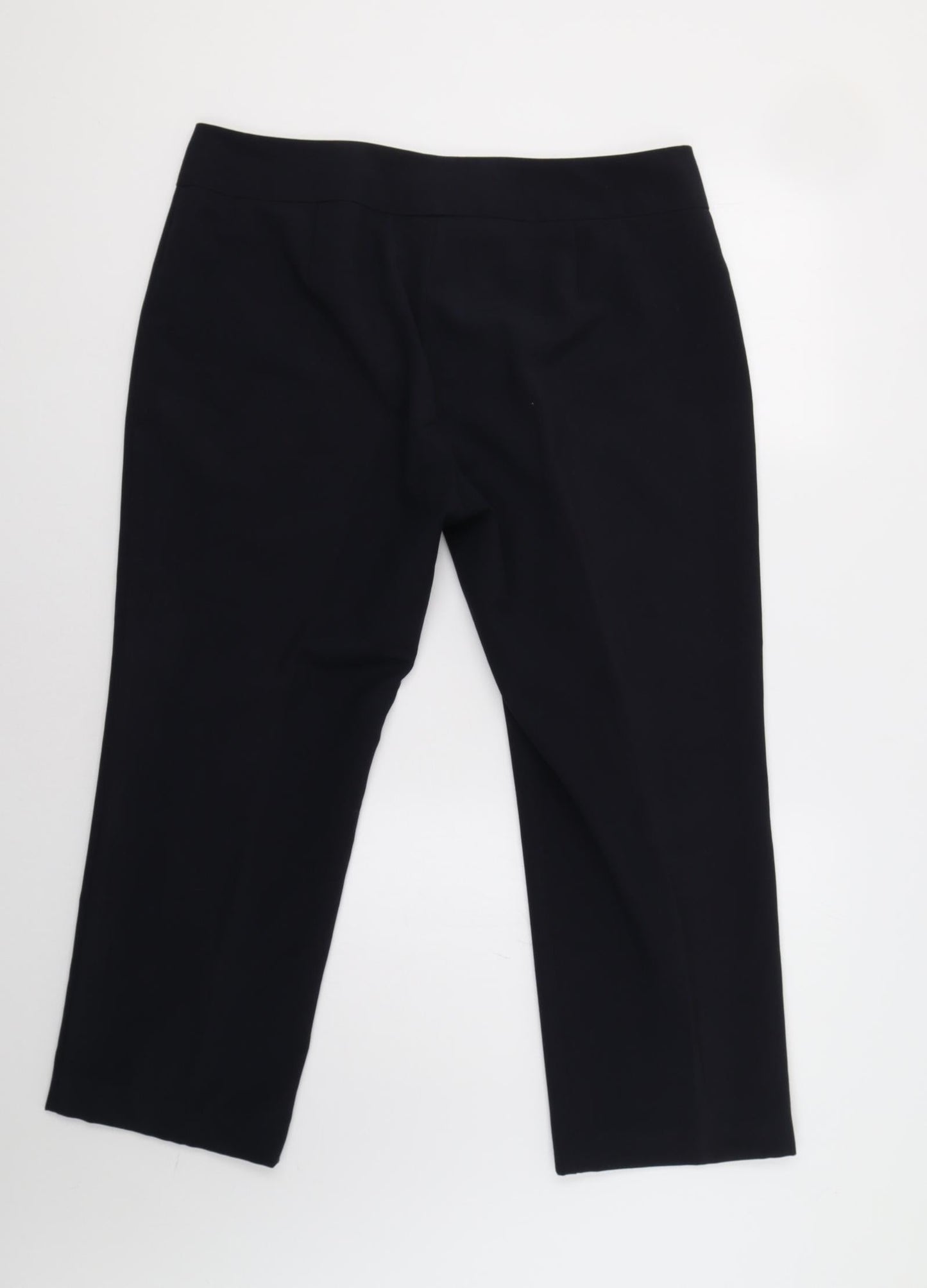 Womens UK Size 16 M&S Regular Fit Dress Pants Blue Trousers
