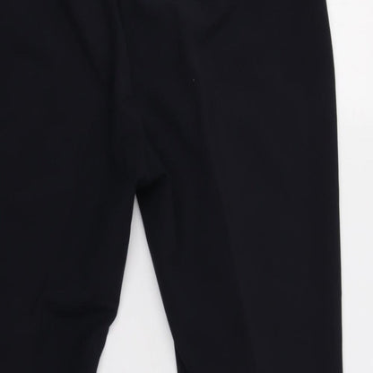 Womens UK Size 16 M&S Regular Fit Dress Pants Blue Trousers