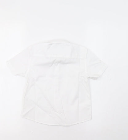 Lily & Dan Boys White   Basic Dress Shirt Size 4-5 Years